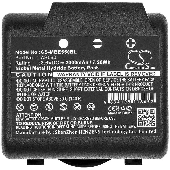 Remote control battery for crane iMET BE5500, M550S ZEUS AS060 NIMH 3.6V 2000mAh Cameron Sino