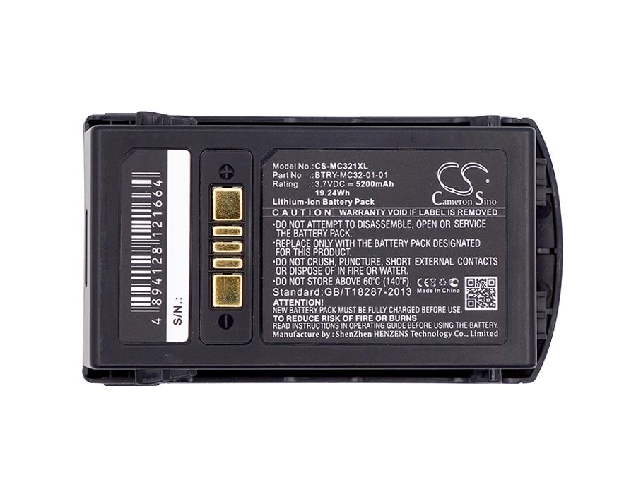 Battery for barcode scanner Zebra MC3300, MC3200 Motorola MC3200 BTRY-MC32-01-01 LiIon 3.7V 5200mAh Cameron Sino