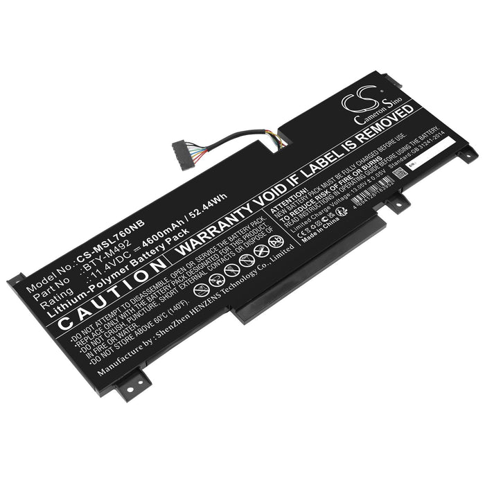 Laptop battery CAMERON SINO MSI Katana GF76, 11UD-050, CS-MSL760NB, BTY-M492 11.4V 4600mAh