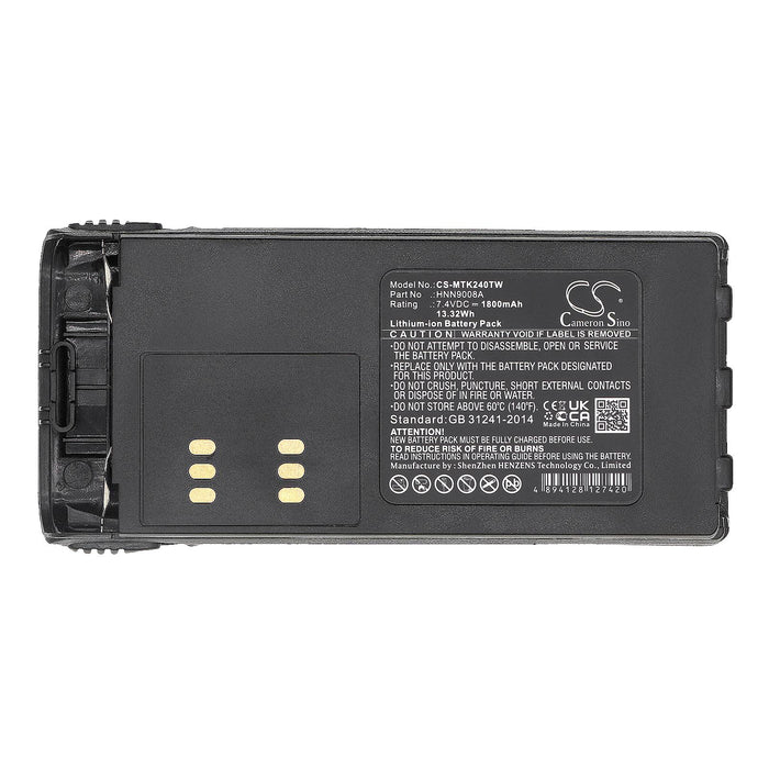 Battery for radio Motorola GP1280 GP140 GP240 HMNN4151 LiIon 7.4V 1800mA Cameron Sino