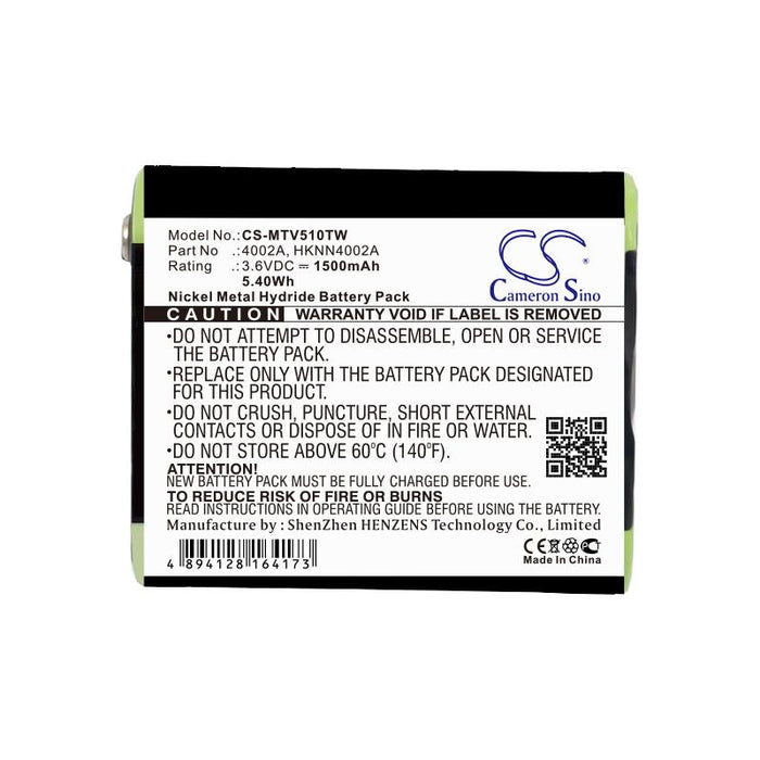 Battery for radio station Motorola EM1000.T5300, T800 1532/4002A NIMH 3.6V 1500mA Cameron Sino