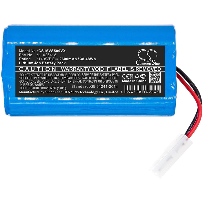 Battery for vacuum cleaner XIAOMI G1 MI Robot , MI-G1 LiIon 14.8V 2600mAh CAMERON SINO