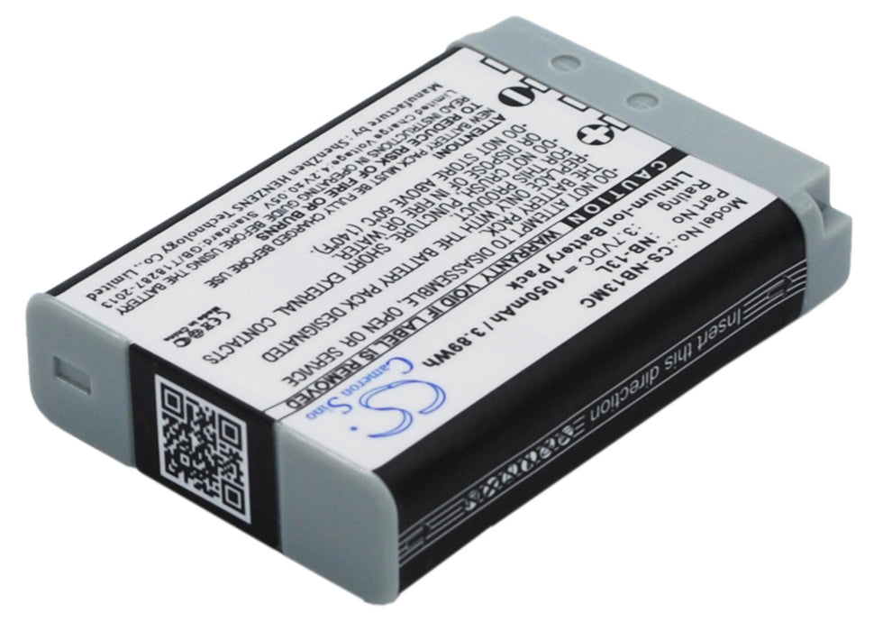 Battery for camera / camera CANON NB13MC NB13L 3.7V 1050 mAh LiIon Cameron Sino