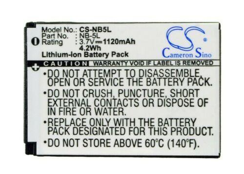 Camera battery CANON NB5L Li-Ion 3.7V, 1000MAH, Cameron Sino