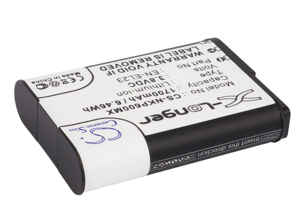 NIKON EN-E23 Coolpix P600 camera battery; P900 LiIon 3.8V 1700mAh Cameron Sino