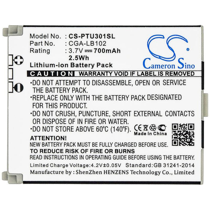 Cell phone battery PANASONIC KX-TU301, KX-TU321, KX-TU327 CGA-LB102 LiIon 3.7V 700mAh CAMERON SINO