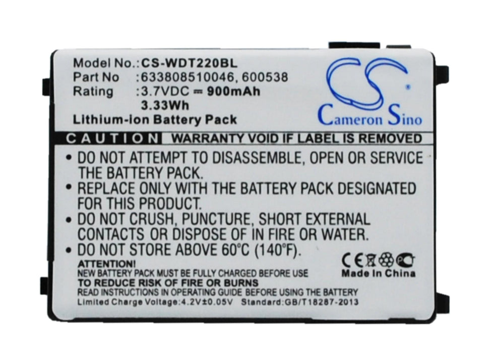 Battery for barcode scanner DATALOGIC Falcon PT40, PSC PT40, Unitech HT630 LiIon 3.7V 900mAh Cameron Sino