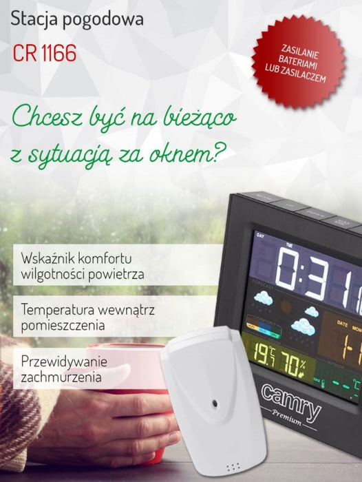 Camry CR 1166 Weather station - Home weather stationsURP-DSP<<<Measuring equipmentURP<<<ActionPL