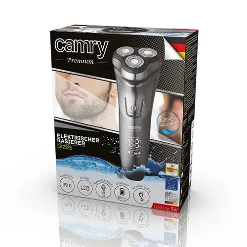 Camry Premium CR 2925 men’s shaver Rotation shaver Trimmer Grey - ShaversAGD-GOL<<<Home Appliance