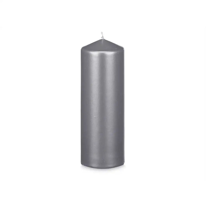 Candle Acorde Silver 7 x 20 x 7 cm (12 Units) - Декорация и Осветление<<<Дом Градина<<<BigBuy&&&Свещи и