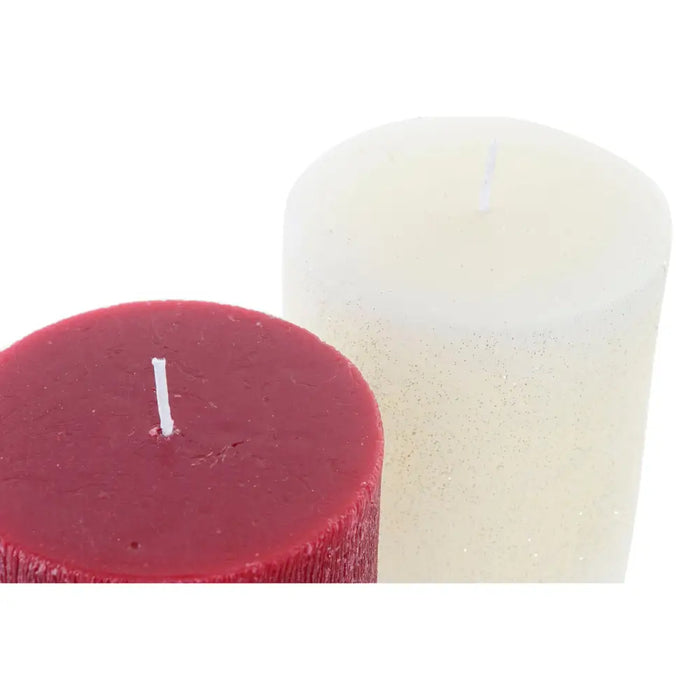 Candle DKD Home Decor Christmas (9 x 9 x 10 cm) (2 Units) - Декорация и Осветление<<<Дом Градина<<<BigBuy&&&Коледни