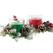 Candle DKD Home Decor Red Green 20 x 20 x 9 cm 8 x 8 x 9 cm (2 Units) - Декорация и Осветление<<<Дом