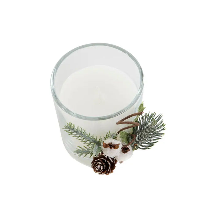 Candle DKD Home Decor White Christmas 10,5 x 8,5 x 8,5 cm - Декорация и Осветление<<<Дом Градина<<<BigBuy&&&Коледни