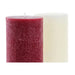 Candle DKD Home Decor White Red Christmas 9 x 9 x 15 cm (2 Units) - Декорация и Осветление<<<Дом