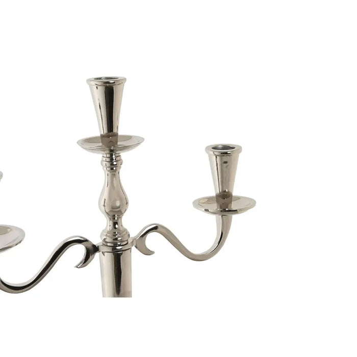 Candle Holder DKD Home Decor 30 x 12 x 46 cm Silver Aluminium Chromed - Декорация и Осветление<<<Дом