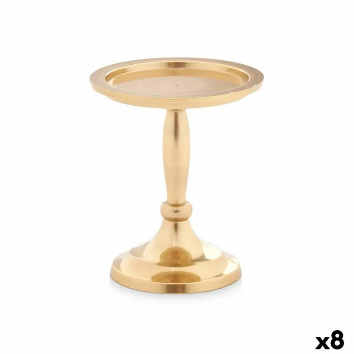 Candle Holder Gift Decor Golden Aluminium 10 x 12 x 10 cm (8 Units) - Декорация и Осветление<<<Дом
