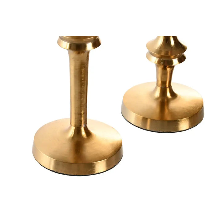 Candle Holder Home ESPRIT Golden Aluminium Modern 8 x 8 x 36 cm (2 Units) - Декорация и Осветление<<<Дом