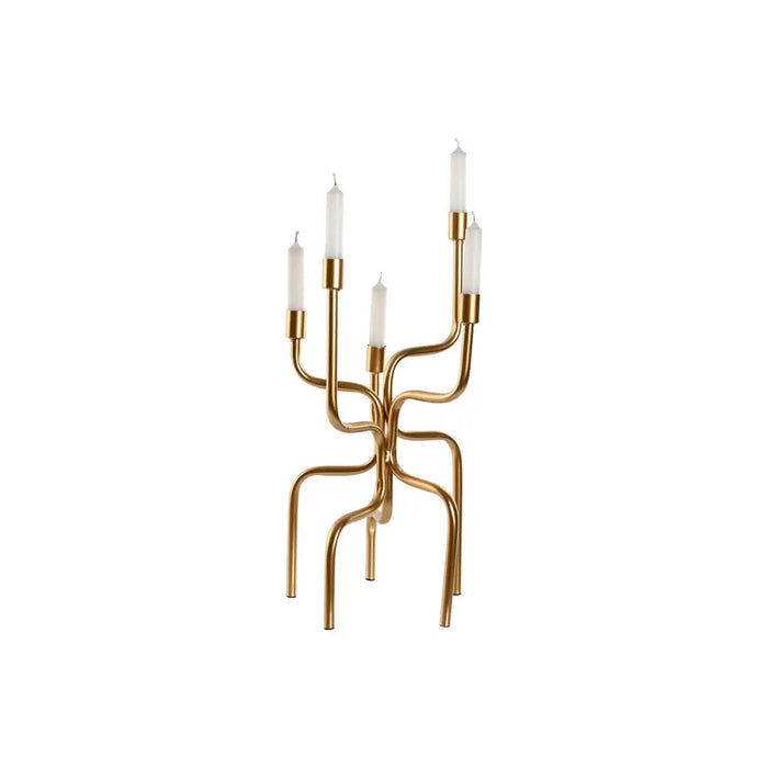 Candle Holder Home ESPRIT Golden Metal 25 x 25 x 51 cm - Декорация и Осветление<<<Дом Градина<<<BigBuy&&&Свещи и
