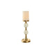Candle Holder Home ESPRIT White Golden Aluminium Modern 15 x 15 x 33 cm - Декорация и Осветление<<<Дом