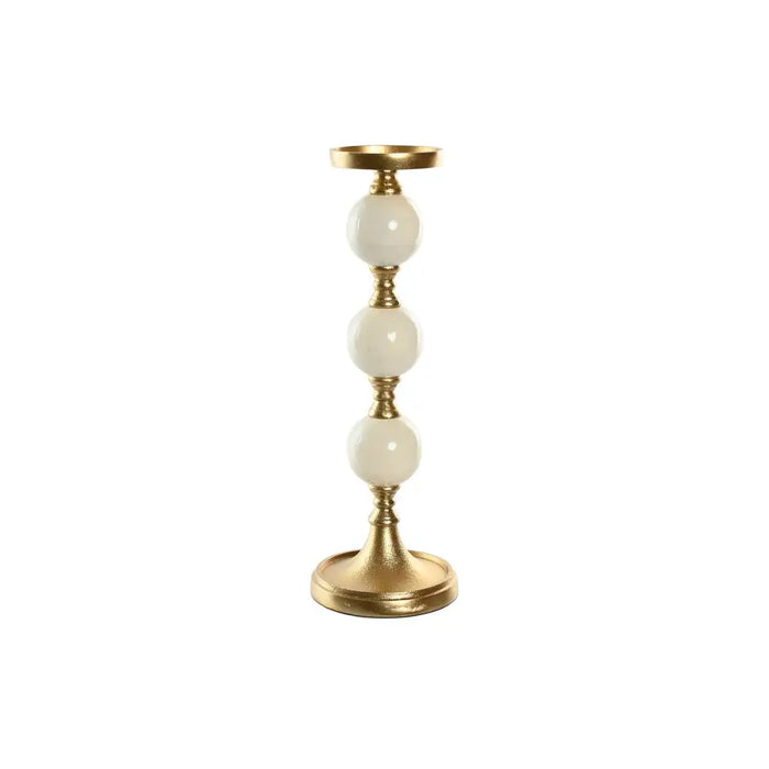 Candle Holder Home ESPRIT White Golden Aluminium Modern 15 x 15 x 43.5 cm - Декорация и Осветление<<<Дом