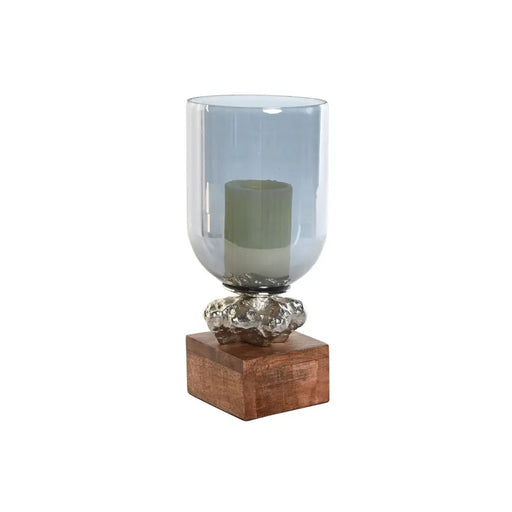 Candleholder DKD Home Decor 16,5 x 16,5 x 38,5 cm Crystal Aluminium - Декорация и Осветление<<<Дом