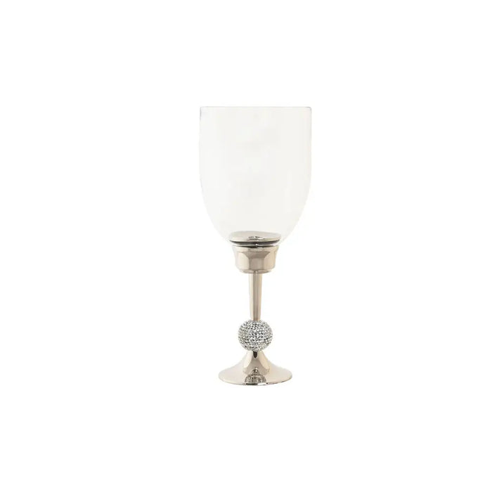 Candleholder DKD Home Decor 16 x 16 x 41 cm Silver Aluminium Acrylic - Декорация и Осветление<<<Дом
