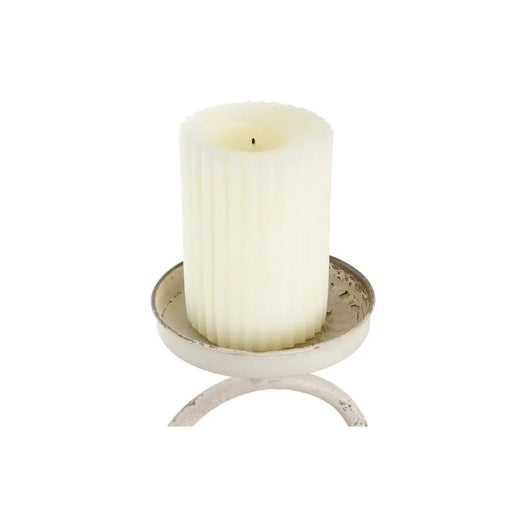 Candleholder DKD Home Decor 24 x 13 x 34 cm Metal White - Декорация и Осветление<<<Дом Градина<<<BigBuy&&&Свещи и