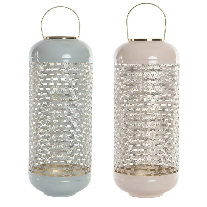Candleholder DKD Home Decor Blue Pink Aluminium 24 x 24 x 60 cm 24 x 24 x 71 cm (2 Units) (2 Pieces) - Декорация и