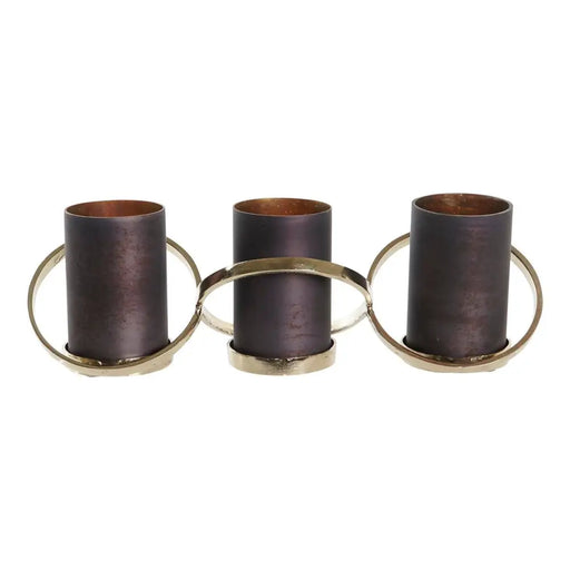 Candleholder DKD Home Decor Crystal Aluminium (20 x 7 x 6 cm) (52 x 15 x 16,5 cm) - Декорация и Осветление<<<Дом