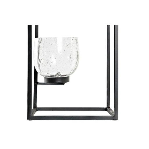 Candleholder DKD Home Decor Crystal Black Transparent 18 x 18 x 76 cm Iron - Декорация и Осветление<<<Дом