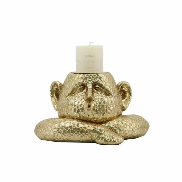 Candleholder DKD Home Decor Golden Resin 21 x 15 x 12 cm - Декорация и Осветление<<<Дом Градина<<<BigBuy&&&Свещи и