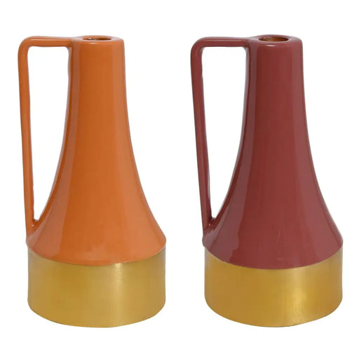 Candleholder DKD Home Decor Metal Lacquered (11 x 11 x 20 cm) (2 Units) - Декорация и Осветление<<<Дом