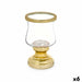 Candleholder Gift Decor Golden Crystal Steel 12 x 19,5 x 12 cm Wineglass (6 Units) - Декорация и Осветление<<<Дом