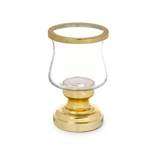 Candleholder Gift Decor Golden Crystal Steel 12 x 19,5 x 12 cm Wineglass (6 Units) - Декорация и Осветление<<<Дом