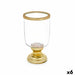 Candleholder Gift Decor Golden Crystal Steel 12 x 24,5 x 12 cm Wineglass (6 Units) - Декорация и Осветление<<<Дом