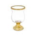 Candleholder Gift Decor Golden Crystal Steel 15,5 x 26 x 15,5 cm Wineglass (6 Units) - Декорация и Осветление<<<Дом