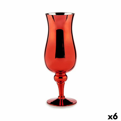 Candleholder Gift Decor Red Crystal 13,5 x 35 x 13,5 cm (6 Units) - Декорация и Осветление<<<Дом