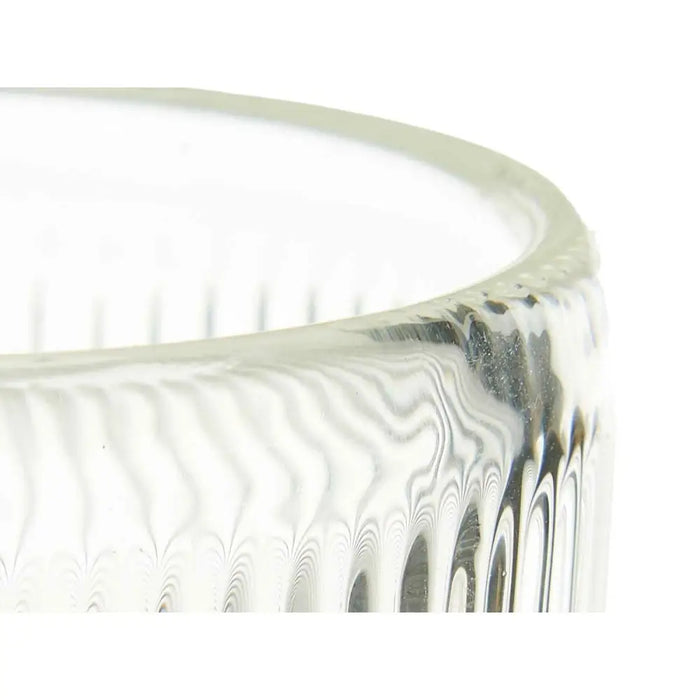 Candleholder Gift Decor Transparent Crystal 7,5 x 7,8 x 7,5 cm Stripes (12 Units) - Декорация и Осветление<<<Дом