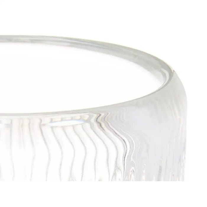 Candleholder Gift Decor Transparent Crystal 9 x 9,5 x 9 cm Stripes (12 Units) - Декорация и Осветление<<<Дом