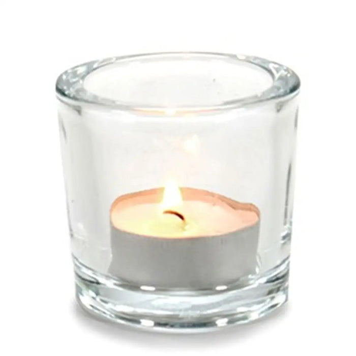 Candleholder Gift Decor Transparent Glass 6,5 x 6 x 6,5 cm (12 Units) - Декорация и Осветление<<<Дом