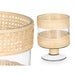 Candleholder Gift Decor Transparent Natural Glass Rattan 15 x 20 x 15 cm (6 Units) - Декорация и Осветление<<<Дом