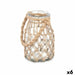 Candleholder Gift Decor Transparent Natural Glass Rope 14 x 21 cm 16 x 21 x 14 cm Tin (6 Units) - Декорация и