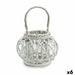 Candleholder Gift Decor White wicker Glass 30 x 19 x 25,5 cm (6 Units) - Декорация и Осветление<<<Дом