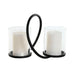 Candleholder Home ESPRIT Black Silver Metal Crystal 24 x 19 x 18 cm (2 Units) - Декорация и Осветление<<<Дом