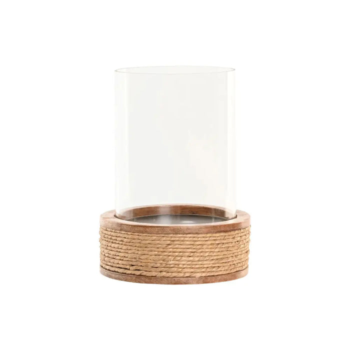Candleholder Home ESPRIT Brown Natural Crystal Rope Mango wood - Декорация и Осветление<<<Дом Градина<<<BigBuy&&&Свещи