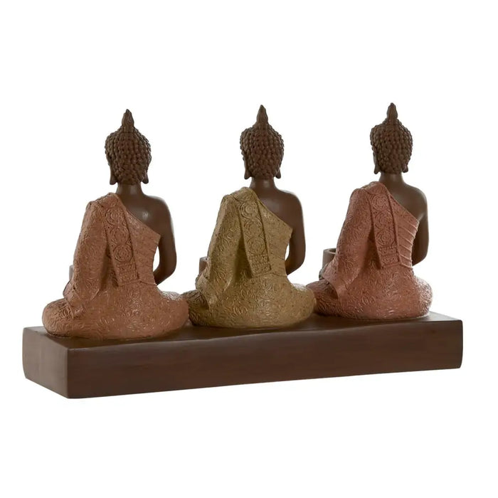 Candleholder Home ESPRIT Brown Orange Coral Lime Resin 28 x 8,5 x 17 cm - Декорация и Осветление<<<Дом