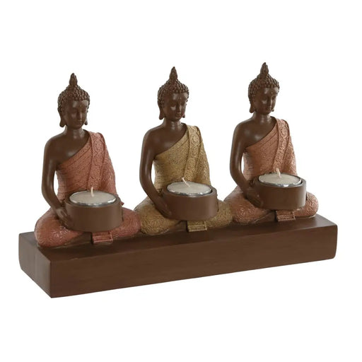 Candleholder Home ESPRIT Brown Orange Coral Lime Resin 28 x 8,5 x 17 cm - Декорация и Осветление<<<Дом