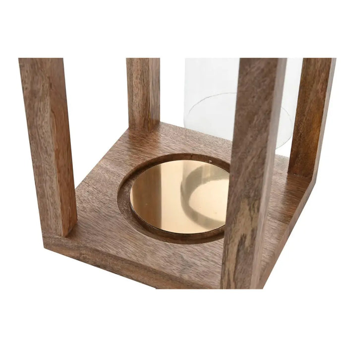 Candleholder Home ESPRIT Brown Steel Mango wood 25 x 25 x 54 cm - Декорация и Осветление<<<Дом Градина<<<BigBuy&&&Свещи