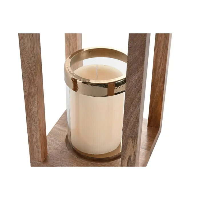 Candleholder Home ESPRIT Brown Steel Mango wood 25 x 25 x 54 cm - Декорация и Осветление<<<Дом Градина<<<BigBuy&&&Свещи