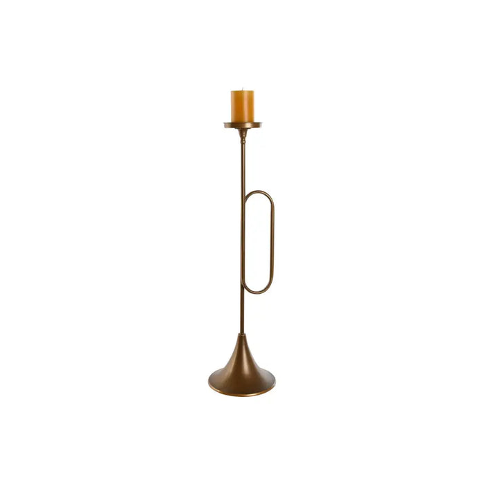 Candleholder Home ESPRIT Golden Metal 21 x 21 x 78 cm - Декорация и Осветление<<<Дом Градина<<<BigBuy&&&Свещи и